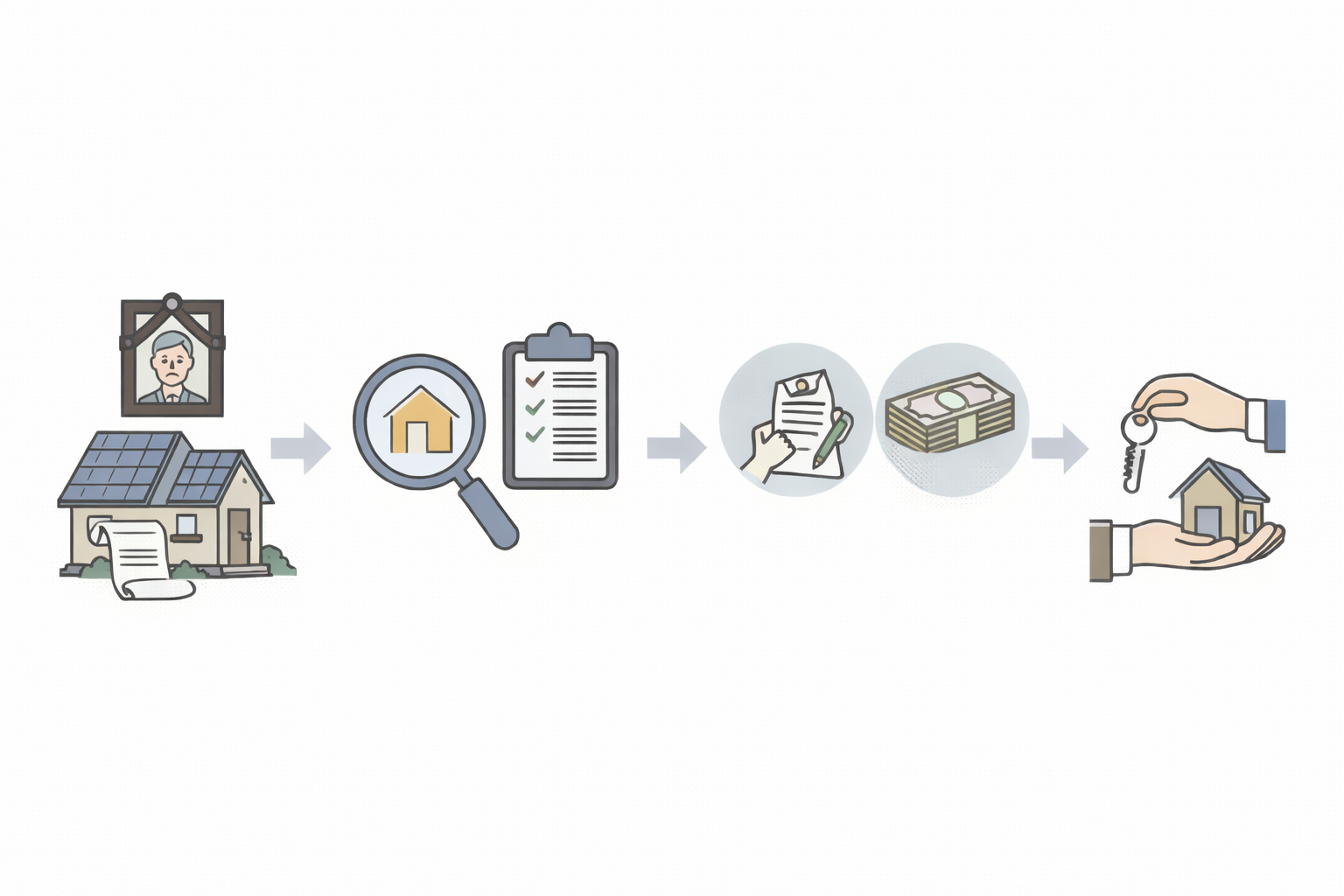 「相続不動産を売却するまでの基本的な流れ」