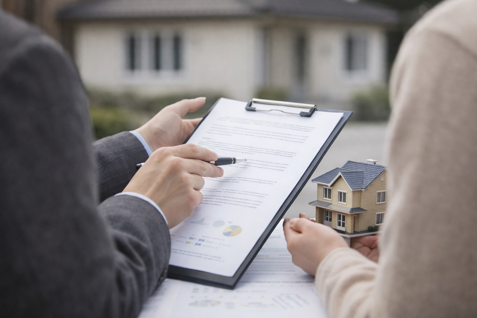 「相続不動産について相談するイメージ」